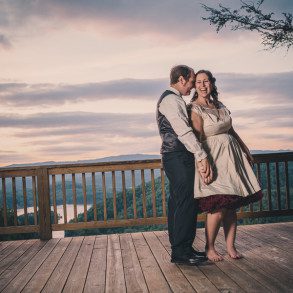 tennessee mountain wedding sunset portrait