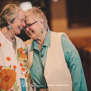 Lesbian wedding photo from St. Lukes Episcopal Church in Atlanta